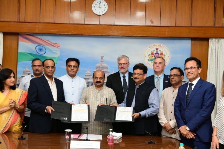 22,900 ಕೋಟಿ ರೂ. ಹೂಡಿಕೆಯ ಸೆಮಿಕಂಡಕ್ಟರ್ ಫ್ಯಾಬ್ ಪ್ಲಾಂಟ್ ನಿರ್ಮಾಣಕ್ಕೆ ಕರ್ನಾಟಕ ಸರ್ಕಾರ ಹಾಗೂ ಐಎಸ್ಎಂಸಿ ಅನಲಾಗ್ ಫ್ಯಾಬ್ ಪ್ರೈ.ಲಿ ನಡುವೆ ಒಪ್ಪಂದಕ್ಕೆ ಸಹಿ