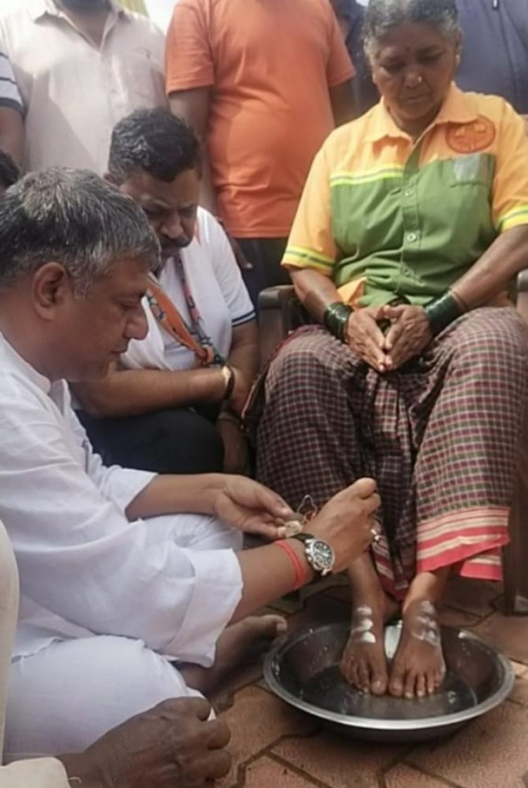 ಹೆಸರಿನಲ್ಲಿ ಮಾತ್ರ ಆದರ್ಶವಾಗದೇ ಕಾರ್ಯದಲ್ಲೂ ಆದರ್ಶರಾಗಿ ಮಾದರಿಯಾದ ಶಾಸಕ ಅರವಿಂದ ಬೆಲ್ಲದ