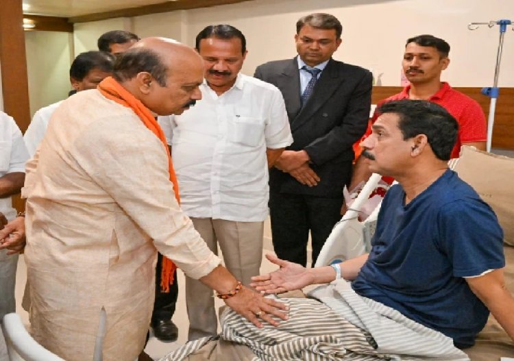 ಬಿಜೆಪಿ ರಾಜ್ಯಾಧ್ಯಕ್ಷ ನಳಿನ್ ಕುಮಾರ್ ಕಟೀಲ್ ಆರೋಗ್ಯ ವಿಚಾರಿಸಿದ ಸಿಎಂ ಬೊಮ್ಮಾಯಿ