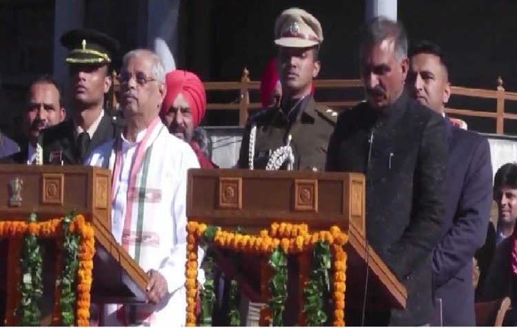 ಹಿಮಾಚಲ ಪ್ರದೇಶದ ಮುಖ್ಯಮಂತ್ರಿಯಾಗಿ ಸುಖ್ವಿಂದರ್ ಸಿಂಗ್ ಸುಖು ಪ್ರಮಾಣ ವಚನ ಸ್ವೀಕಾರ