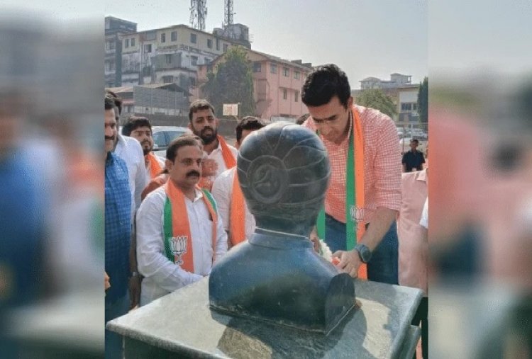 ಮಂಗಳೂರು: ಅಮ್ಮೆಂಬಳ ಸುಬ್ಬರಾವ್ ಪೈ ಅವರ ಪ್ರತಿಮೆಗೆ ಹಾರಾರ್ಪಣೆ ಮಾಡಿದ ತೇಜಸ್ವಿ ಸೂರ್ಯ